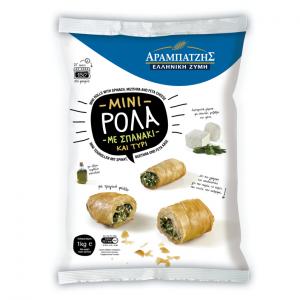 Mini Rolls with Spinach-Mizithra-Feta Cheese 8x1kg.-